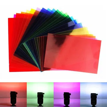 Los colores de las Cámaras RÉFLEX Flash Difusa Geles de Filtro Transparente Balance de Color de la Iluminación Kit de Filtro para el Estudio de Foto de Accesorios