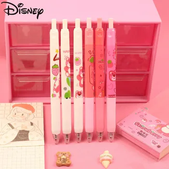 6 Pcs/box de Disney Neutral Plumas de Anime Lotso Bolígrafo de Gel de Bolígrafo de punta de 0,5 mm de la Escritura de Tinta de Bolígrafos Estudiante de la Escuela de la Oficina de Suministros al por mayor