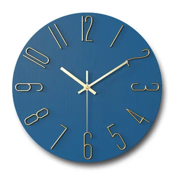 Plástico decorativo de Oro Grande Número de Reloj de Pared de 30cm Azul Café Blanco Negro Verde de la Decoración de la Cocina de Diseño Moderno Colgante de Pared
