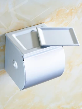 No hay perforación de papel higiénico cuadro de aseo del hogar negro impermeable cajón rollo de papel de barrido a mano de papel higiénico caja de papel higiénico