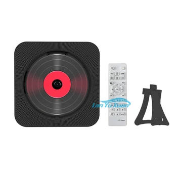 Reproductor de música Bluetooth Compatible Altavoz Estéreo, Reproductores de CD, Pantalla LED de Montaje en Pared Reproductor de CD con Control Remoto IR de Radio FM