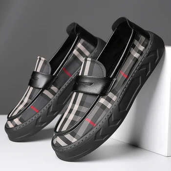 2023 de los Hombres de Alta Calidad Casual Zapatos de Vestir de Retazos de la Moda Cómodos Mocasines la Fiesta de la Boda Zapatos de los Hombres Mocasines, Oxford Zapatos