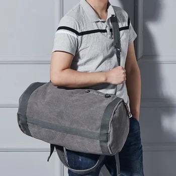 La moda mochila de deportes al aire libre mochila de Gran capacidad, aptitud en la bolsa de Lona bolsa de viaje para Hombres y mujeres universales de la bolsa de balde