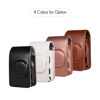 Compacto de la Cámara de fotos Instantánea mochila Caso de la Bolsa con Correa para el Hombro Compatible con Fujifilm Fuji Instax mini LiPlay de Cuero de la PU