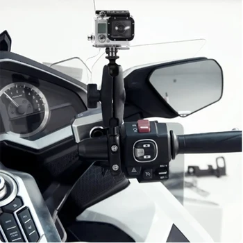 PANICAL 25mm Universal de la Bola de la Cabeza Negra del Teléfono Móvil de GPS de Montaje del Soporte de la Motocicleta Para Honda Gold Wing BMW, Harley Indio