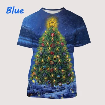 2023 Árbol de Navidad de la Moda de la Impresión en 3d T-shirt de la Calle Hip-hop Unisex Divertidos Disfraces de Navidad