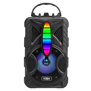 2023 Portátil Altavoz Bluetooth al aire libre Camping Familiar Partido Estéreo Inalámbrico Altavoz de Karaoke con Micrófono y soporte para Teléfono
