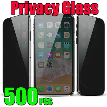 500pcs de Privacidad de Vidrio Templado Protector de Pantalla HD Anti Spy Resplandor de Cine Para el iPhone 15 Pro Max 14 Más De 13 Mini 12 11 XS XR X 8 7 SE