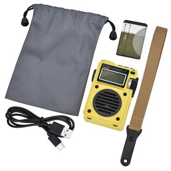 Hanrongda Hrd-701 Portátil de Banda Completa de la Radio Digital Subwoofer Calidad de Sonido Bluetooth de la Tarjeta del TF de la Pantalla Digital de la Radio