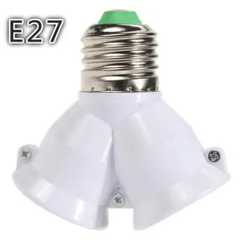 E27 LED de la Luz de la Lámpara de la Base de la Bombilla del Zócalo Titular Splitter Adaptador de soporte de la Lámpara de Zócalo de soporte de la lámpara Para la Sala de estar del Dormitorio de Cabecera
