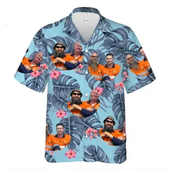 2023 Hombres de la Calle en Camisa Hawaiana Impresión 3D de la Moda de Verano de Nueva Guapo Versátil Camisa