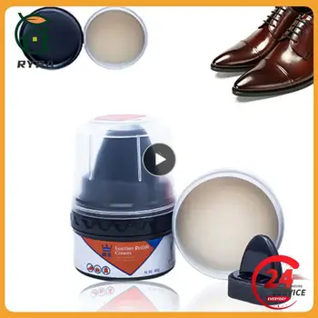 1~10PCS CALIENTE! 40g Multi-funcional Blanco/Negro betún Incoloro Luz Zapatos Frota el Limpiador de Cuero de Zapatos Cepillo de Cuidado de la Esponja de Cera