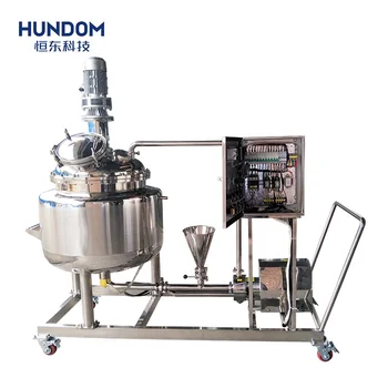 La fabricación de jabón líquido de la máquina de champú mezclador de cosméticos crema mezclando la emulsificación de equipos de acero inoxidable tanque de mezcla de la combinación
