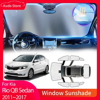 Cubierta completa Sombrillas para Kia Rio MK3 QB 2011~2017 Sedán parte Trasera de Windows Visera Mat Parabrisas Cortina de Sol de Protección Accesorios