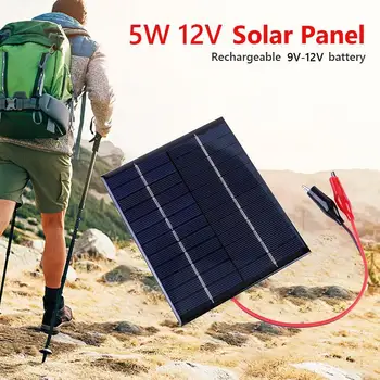 BRICOLAJE Panel Solar de producción de Polisilicio Epoxi Paneles 136x110mm de 9-12V de Carga de la Batería