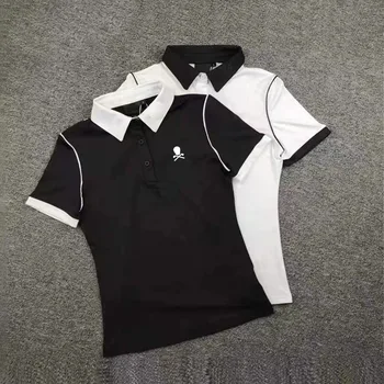 Las mujeres del campo de Golf de T-shirt de Verano, Deportes de Moda de Ropa de Golf Camisetas de Manga Corta de secado Rápido Transpirable Camisas de Polo para Damas