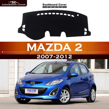 Para Mazda 2 Demio 2007-2012 DE Mazda2 Salpicadero del Coche Evite la Luz de la Almohadilla de Instrumento de la Plataforma de Escritorio de la Cubierta de Cuero Antideslizante Mat