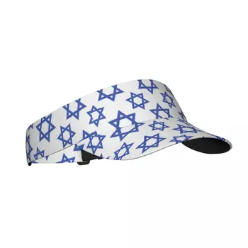 Aire de verano Sombrero de Sol de las Estrellas de Israel Bandera de Visera de Protección UV de los Deportes de Tenis de campo de Golf de Ejecución de protector solar Cap