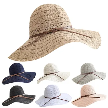 Sombrero de mujer de Sombrero de Sol Para Mujer de la Playa de Cap de Verano Sombreros UPF50+