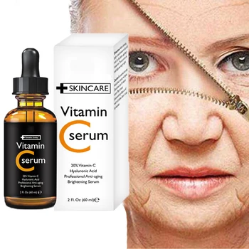 La vitamina C Suero Facial Iluminar la Piel Aclarar las Manchas de Ácido Hialurónico Face Essence Productos de cuidado de Piel