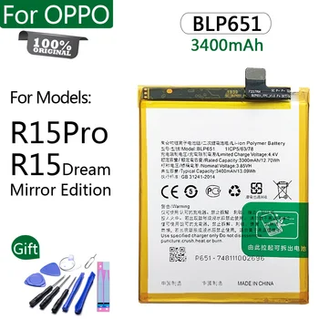 100% Original de la Batería BLP651 OPPO R15pro R15 Sueño Espejo Edición de 3400mAh de Alta calidad del Reemplazo de la Batería