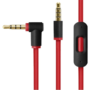 Reemplazo Remoto Hablar Cable de Audio de Beats Studio, Ejecutivo, Mezclador, Solo HD, móvil y en Pro de los Auriculares(Negro+Rojo)