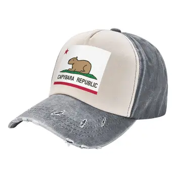 Capybara Bandera (relajado de la tierra versión) Sombrero de Vaquero Ropa de Marca Hombre Gorras de Mujer Sombreros de los Hombres