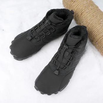 Invierno Cálido de Correr Descalzo los Zapatos de las Mujeres de los Hombres de Goma de Alta Tobillo Botas Impermeable Antideslizante Transpirable para el Senderismo, la Escalada