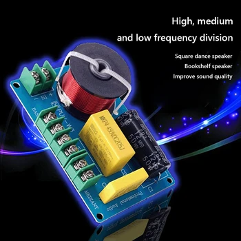 3-Modo Hi-Fi de la Cruce Módulo de Filtro de MKP Película de Metal de Audio de alta fidelidad Filtro de Placa de Circuito de Estantería de Audio para 3.5/4/4.5-8 Pulgadas de Altavoces