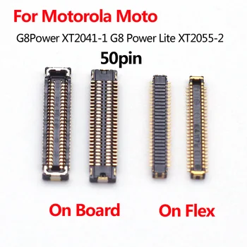 2Pcs Pantalla LCD Flex FPC Conector Jack A Bordo Para Motorola Moto XT2041 G8 Poder Lite XT2055 G8Power de 50 Pines