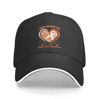 Me pongo de Naranja Para el Cáncer de Riñón Sobreviviente Corazón de la Cinta de la Gorra de béisbol gorra trucker hat cosplay diseñador hombre del sombrero de las Mujeres