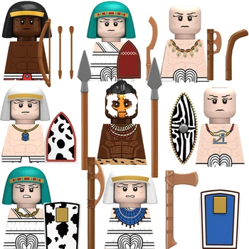 MOC Militar Medieval Egipto Figuras de soldados Bloques de Construcción del Castillo de la Guardia Imperial de Infantería Guerrero de la Tribu de Armas Ladrillos de Juguete de Regalo