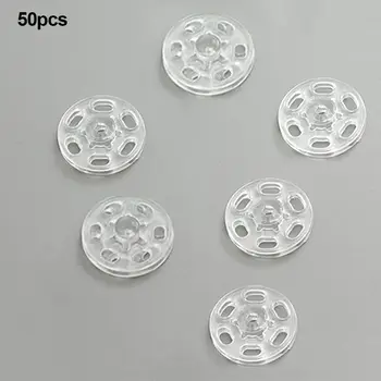 50pcs Ropa Accesorios del Botón Invisible Sujetadores Transparentes DIY Costura de la Capa de 10mm 15mm