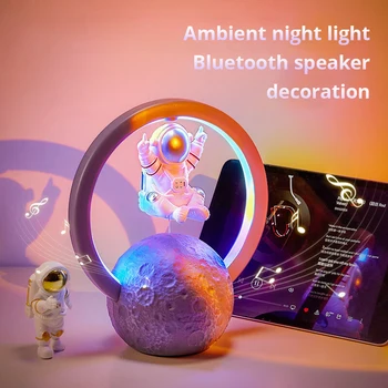 De Levitación magnética Altavoz Bluetooth Creative Luz de la Noche Inalámbrica Flotante Altavoz de Control Táctil de la Lámpara del Led para la Oficina en Casa Deco