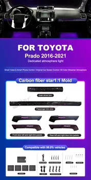 Coche Atmósfera De La Lámpara Para Toyota Prado Cielo 2016-2021 De Luz Ambiental, Luz Decorativa Del Reproductor Multimedia