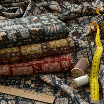 El lino y el algodón de patchwork retro patio corredor de estilo vintage de fondo hecho a mano de tela de antigüedades, ropa