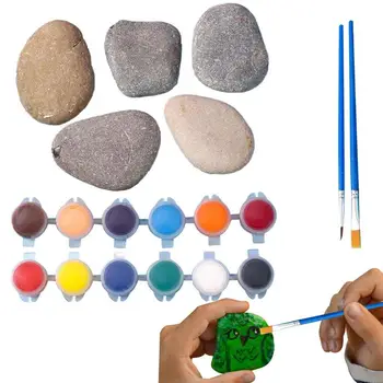 Piedra De Pintura Kit De Artes Y Oficios Para Las Niñas Manualidades Para Niños De Rock Kit De Decoración De Piedra Natural, Materiales De Arte Para Niños De Arte Para Niños