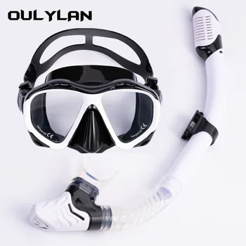 Oulylan Gafas Gafas de Snorkel Profesional Máscara de Buceo y Snorkel Buceo Natación Respiración Fácil juego de tubos de Máscara de Snorkel