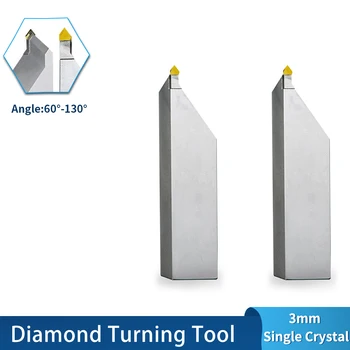 Ángulo de 60°-130° Solo Cristal de Giro de la Herramienta de 3mm de un Solo Cristal De 60 °Cortador de Diamantes Adecuado Para el Cobre, Aluminio, Plástico, Madera