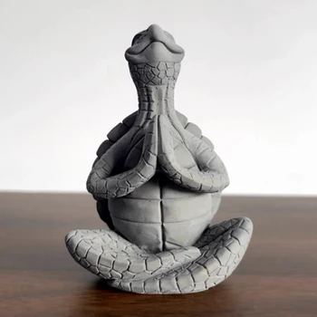 Buda de la Tortuga Molde de Silicona 3D Tortuga Molde de Yeso de Hormigón de la Meditación de la Tortuga Molde de la Meditación de la Yoga de la Tortuga de la Vela hecha a Mano de Molde