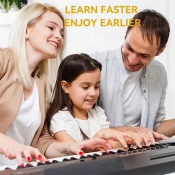 Extraíble Teclado de Piano Nota las Etiquetas EXCELENTE HERRAMIENTA Perfecta para los Niños y los Principiantes a Aprender Piano Notas