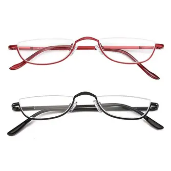 1PC Unisex Semilune Resorte de Metal de la Bisagra de las Gafas para Leer la Mitad de Marco Ultra Luz de Resina Gafas de Cuidado de la Visión +1.00~+4.0 de Dioptrías