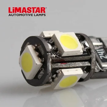 Limastar T10 5SMD Bombilla de Led de Interior de la Lámpara de Canbus