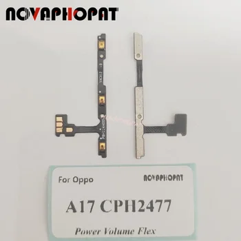 Novaphopat Para Oppo A17 CPH2477 / A17k CPH2471 Encendido Apagado Subir Volumen Bajar de la Cinta de Alimentación Botón Flex Cable
