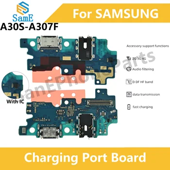 Con IC de Soporte de Carga Rápida Para Samsung A30 A307 A307F USB Dock Cargador Puerto de Carga Puerto de la Junta Flex Cable