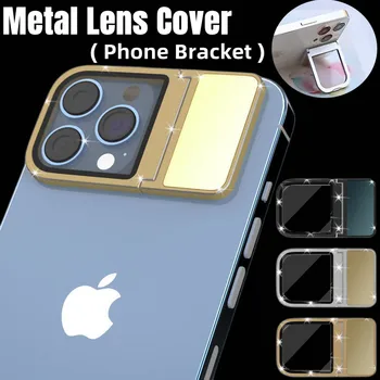 Protector para la cámara soporte Para iPhone 14 Pro Max de Metal Cubierta de la Lente+Cristal Para el iPhone 12 Pro Max 13 Mini 14 13 Pro Max de Teléfono de Soporte