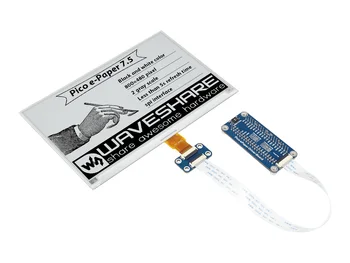 Waveshare 7,5 pulgadas E-Paper E-Ink Módulo de Pantalla Para Raspberry Pi Pico, 800×480 Píxeles, Negro / Blanco, Interfaz SPI