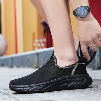 Al aire libre, Super Ligero 2023 Hombres Zapatillas de Caminar Ligero de Zapatos de Malla Transpirable de la Moda Masculina de Deportes al aire libre Zapatillas de deporte