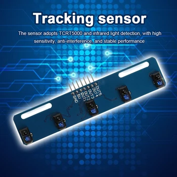 3.3 V-5V Sensor de Seguimiento de la Junta de TCRT5000 IR barrera Fotoeléctrica de la Barrera de vías de la Línea del Módulo de Alta Sensibilidad Anti-interferencia