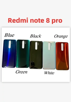 Para Xiaomi Redmi Note 8 Pro De La Batería Vidrio Trasero Panel Trasero De La Vivienda Con Un Lente De La Cámara Del Reemplazo De＋Adhesivo De La Etiqueta Engomada